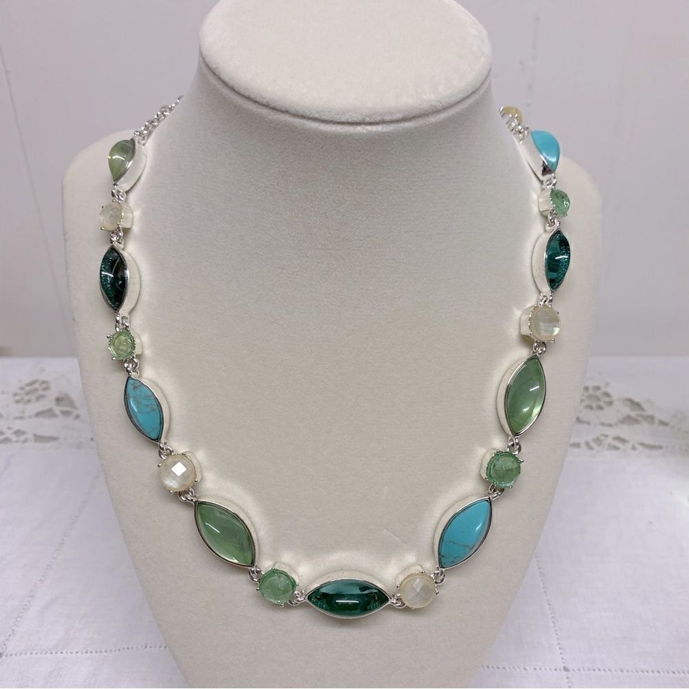 Anne Klein Necklace Multicolor Faux Stones 18” NWT Gorgeous